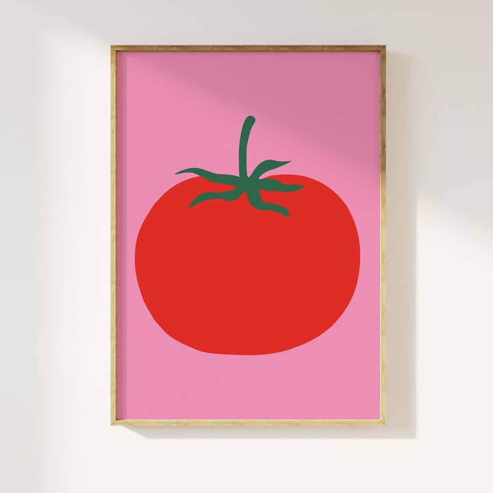 Tomat Pink Print for engroshandel hos April Lane Art