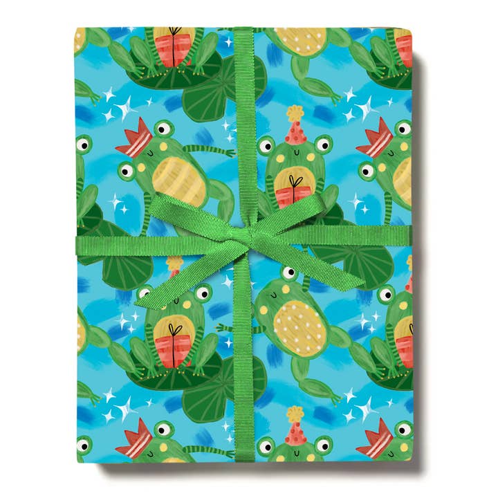 FROGS AND SPARKLES Animal Gift Wrap for Him, Her for wholesale by Central 23 Cards