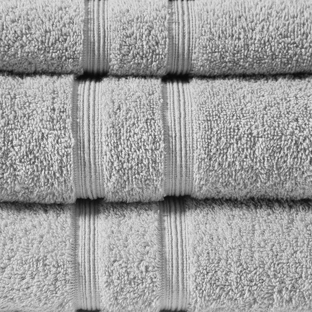 Olliix - Vente Ensembles de serviettes - Ensemble de serviettes de bain 6 pièces en coton turc 500 g/m², gris1