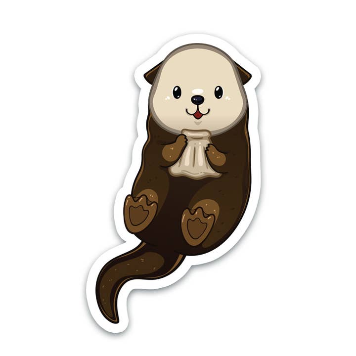 Autocollant loutre de mer | Autocollants animaux mignons pour enfants, adolescents pour la vente par Vancity Stickers