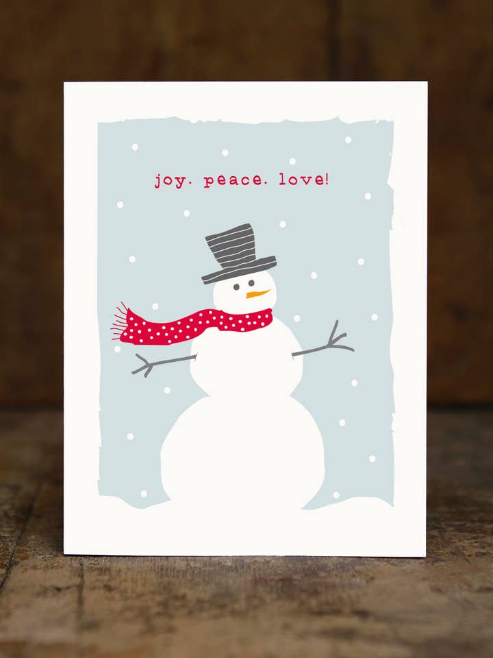 Snowman Premium Christmas Card for wholesale by Sugarhill Card Co