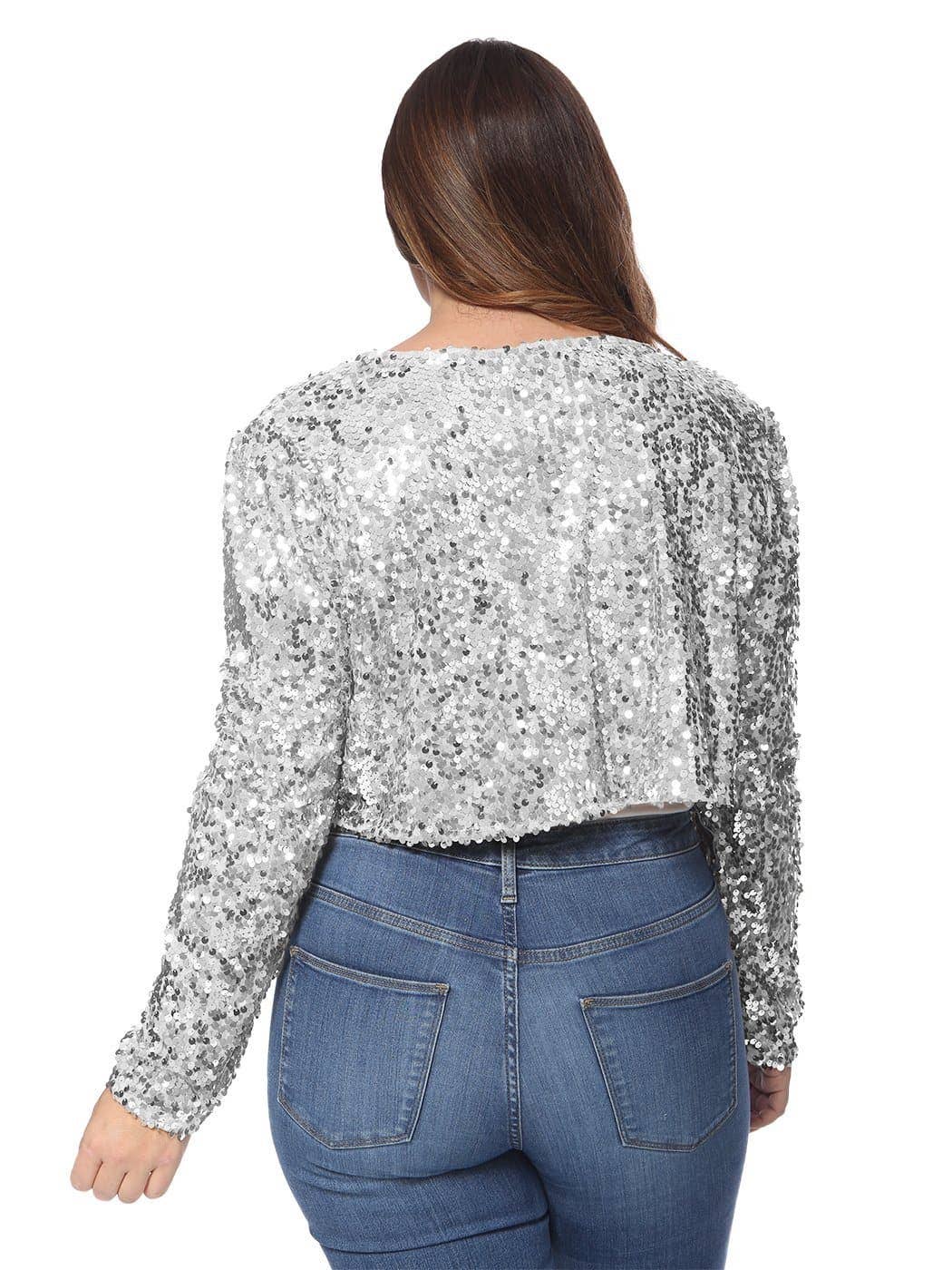 Anna Kaci Wholesale - Wholesale Jacket - Women's - Plus Size Sequin Bolero8