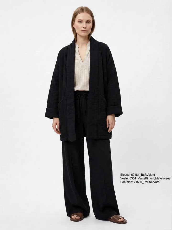 Mimi & Gogo - Vente Veste – femme - Veste Matelassée Coupe Kimono @5354_KimonoGaz2