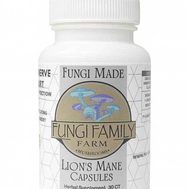 Lions Mane Mushroom Extract Capsules for wholesale by FUNGI FAMILY FARM LLC