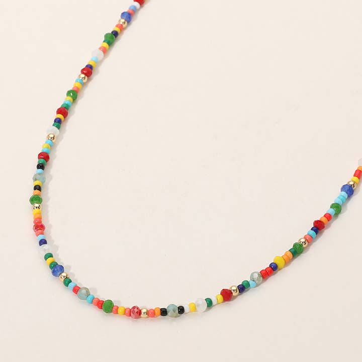 Sensibling Corp. - Vente Collier de perles - Collier ras du cou à perles facettées en forme de boule métallique