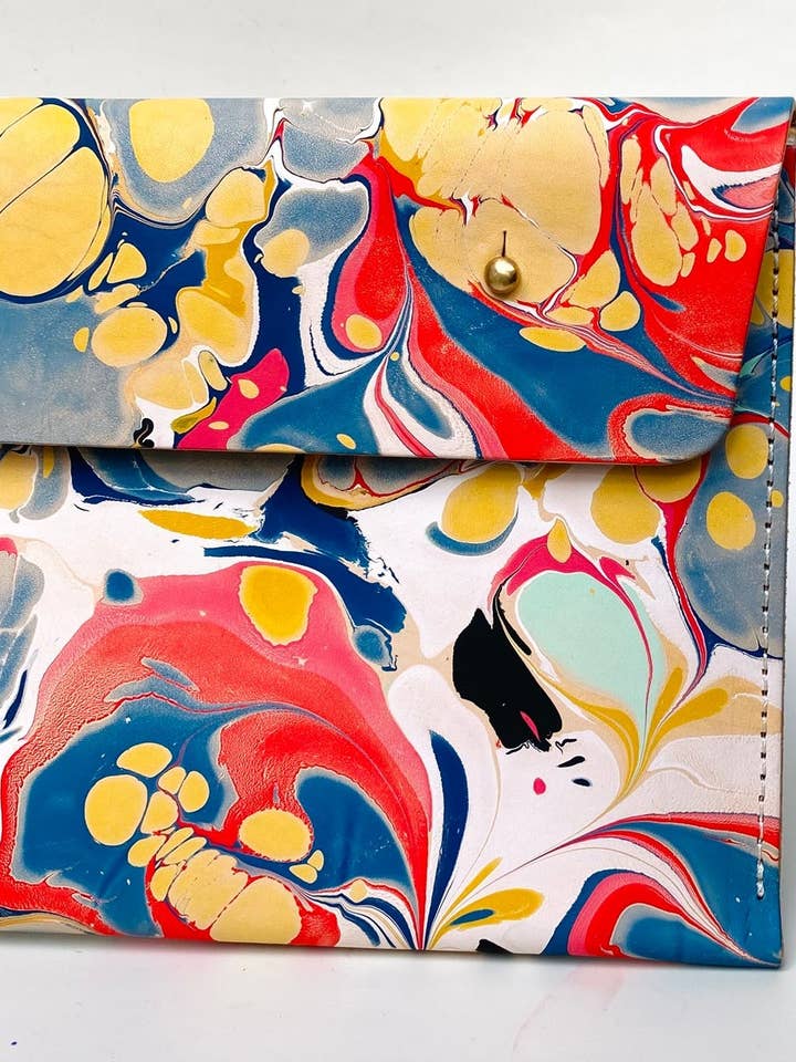 Personalised Handmade Leather A5 Travel / Car Manual Case - Marbled for wholesale by Willow