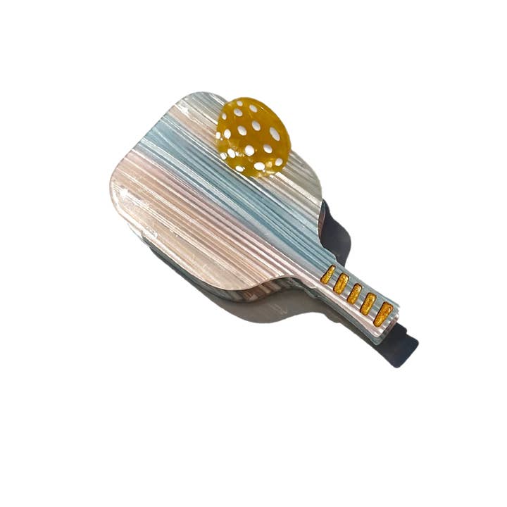 Solar Eclipse – wholesale Hårklämma - Dam – Handmålad Pickleball Paddle Claw Hair Clip | Miljövänlig4