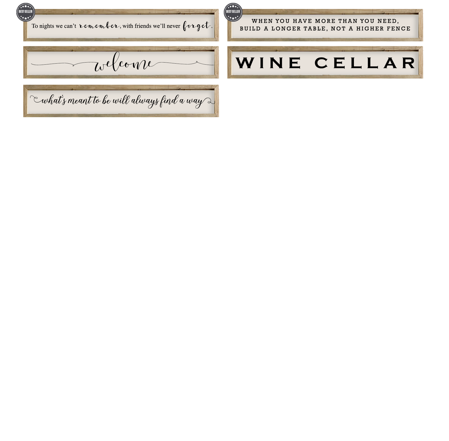 Brayden and Brooks - Vente Pancarte - Panneau en toile encadrée en chêne mince 41x72