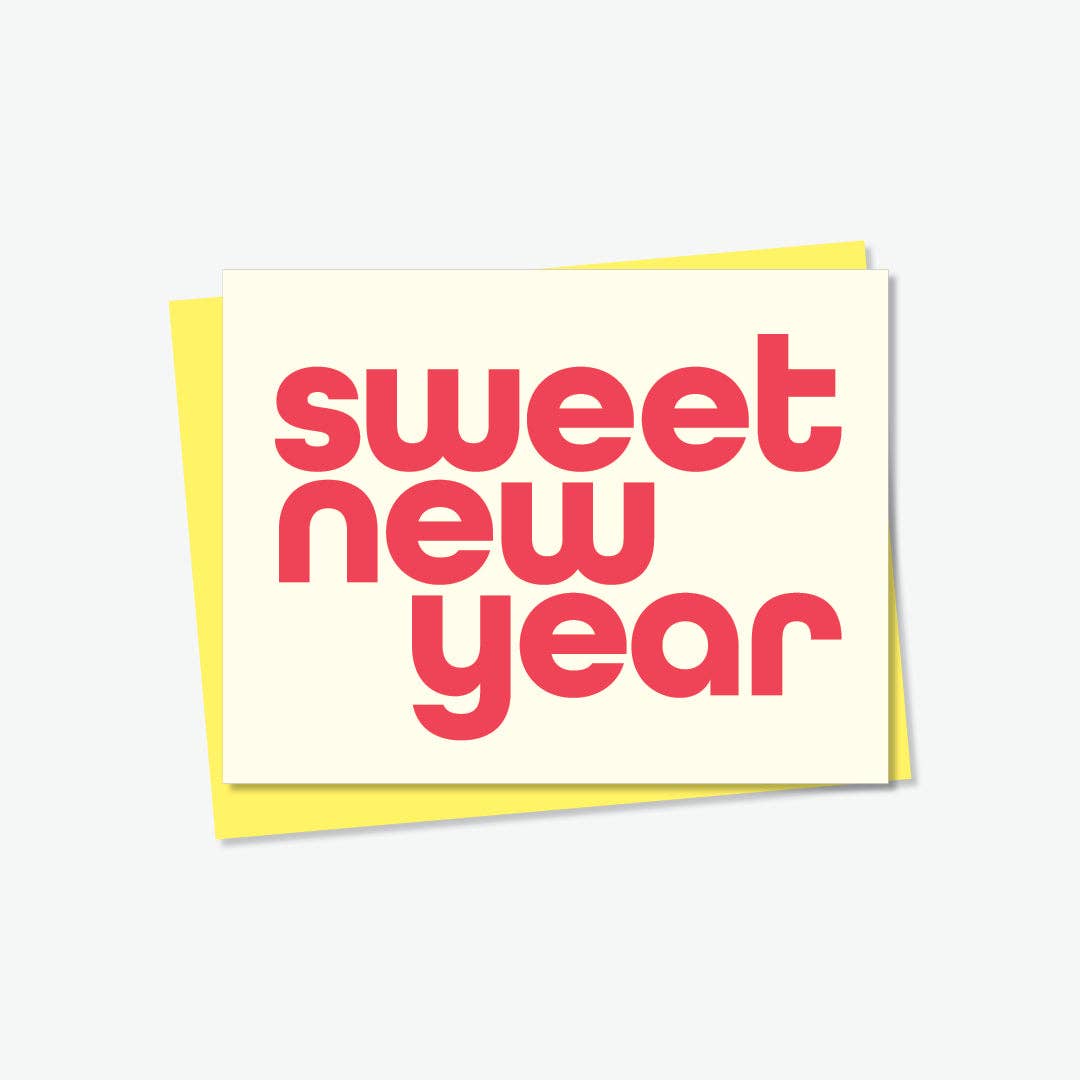 Everyday Yiddish - Wholesale Rosh Hashanah Card - Sweet New Year | Rosh Hashanah Jewish New Year Card