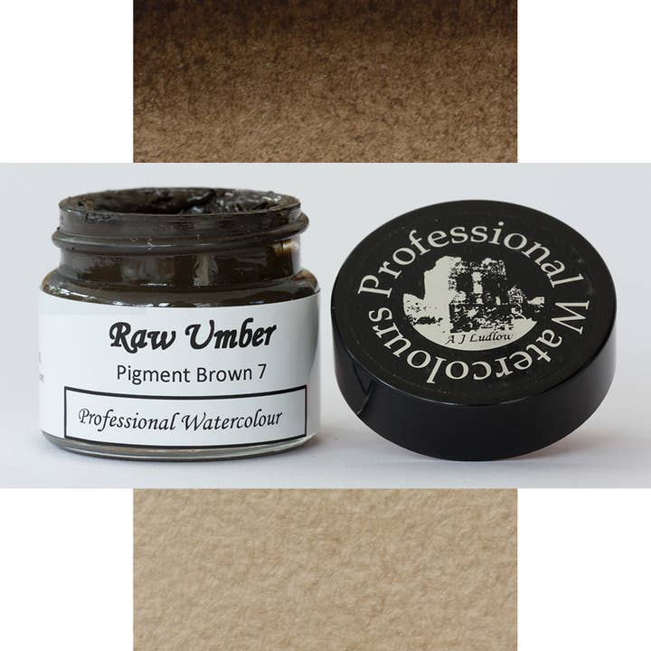 Acquerello professionale Raw Umber per la vendita all'ingrosso da parte di A J Ludlow