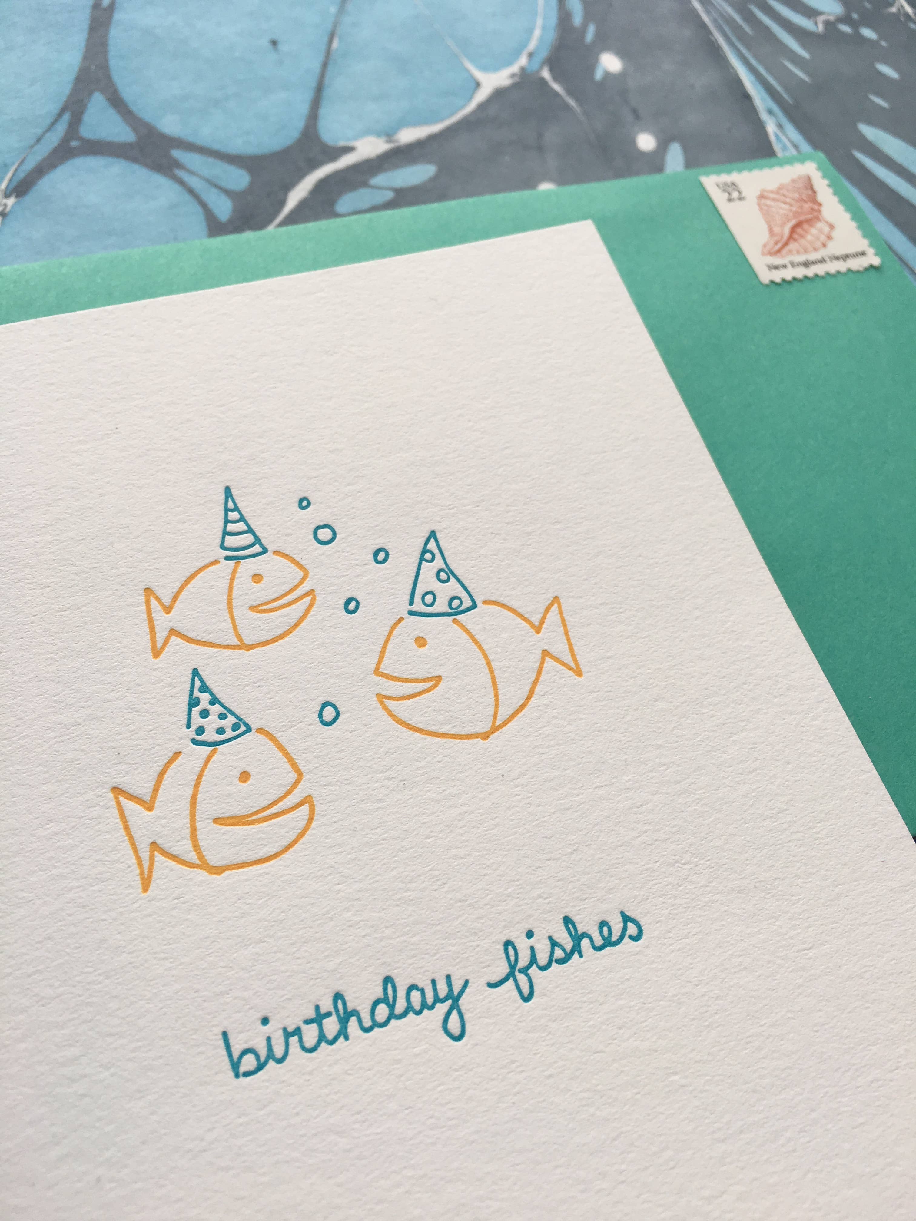 Albertine Press – Großhandel Geburtstagskarten – Geburtstags-Fische-Grußkarte2