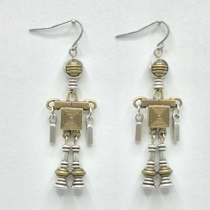 Minibot Earrings - 3455 for wholesale by Alchemy Inc