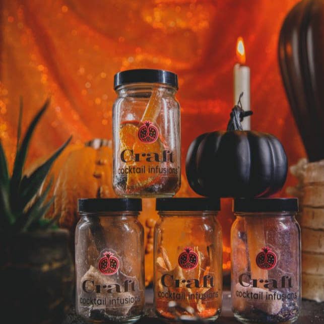 Craft Cocktail Infusions - Wholesale Food Gift Basket - Witches Brew Cocktail Gift Box Set w/Glitter | Halloween 3