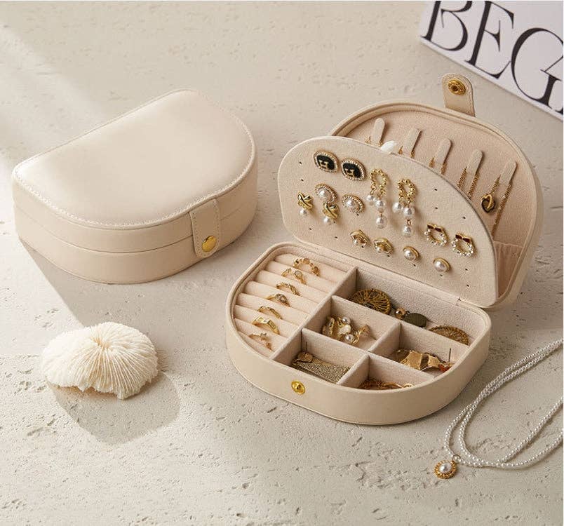 Dipped Shop - Wholesale Jewellery box/organiser - Vintage Solid Color Portable Jewelry Case DP25B9093