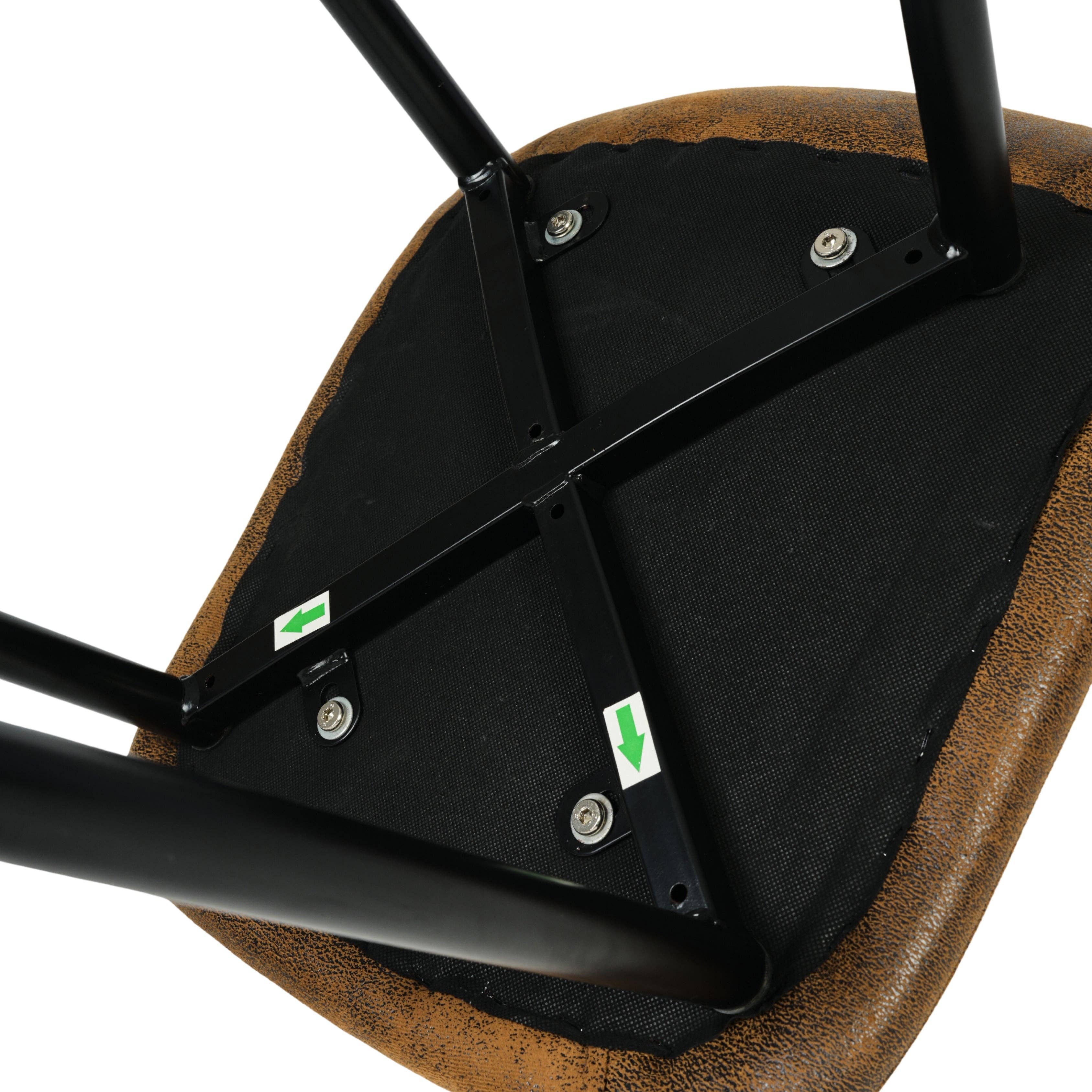 Urban Meuble – wholesale Stol – Set med 4 vintage skandinaviska matstolar i retro brunt mocka CHARLTON SUEDE BROWN21