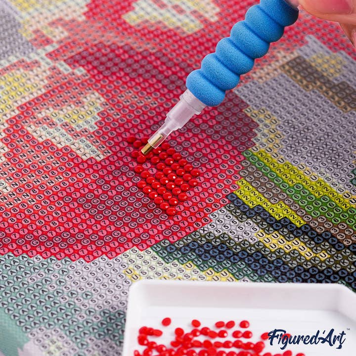 Figured'Art (UK) – wholesale DIY craft kit – Mini Diamond Painting 25x25cm - Fantasy llama and flowers