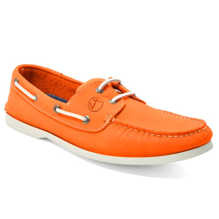 Men’s Boat Shoes Seajure Celestún Orange Nubuck Leather for wholesale by Seajure