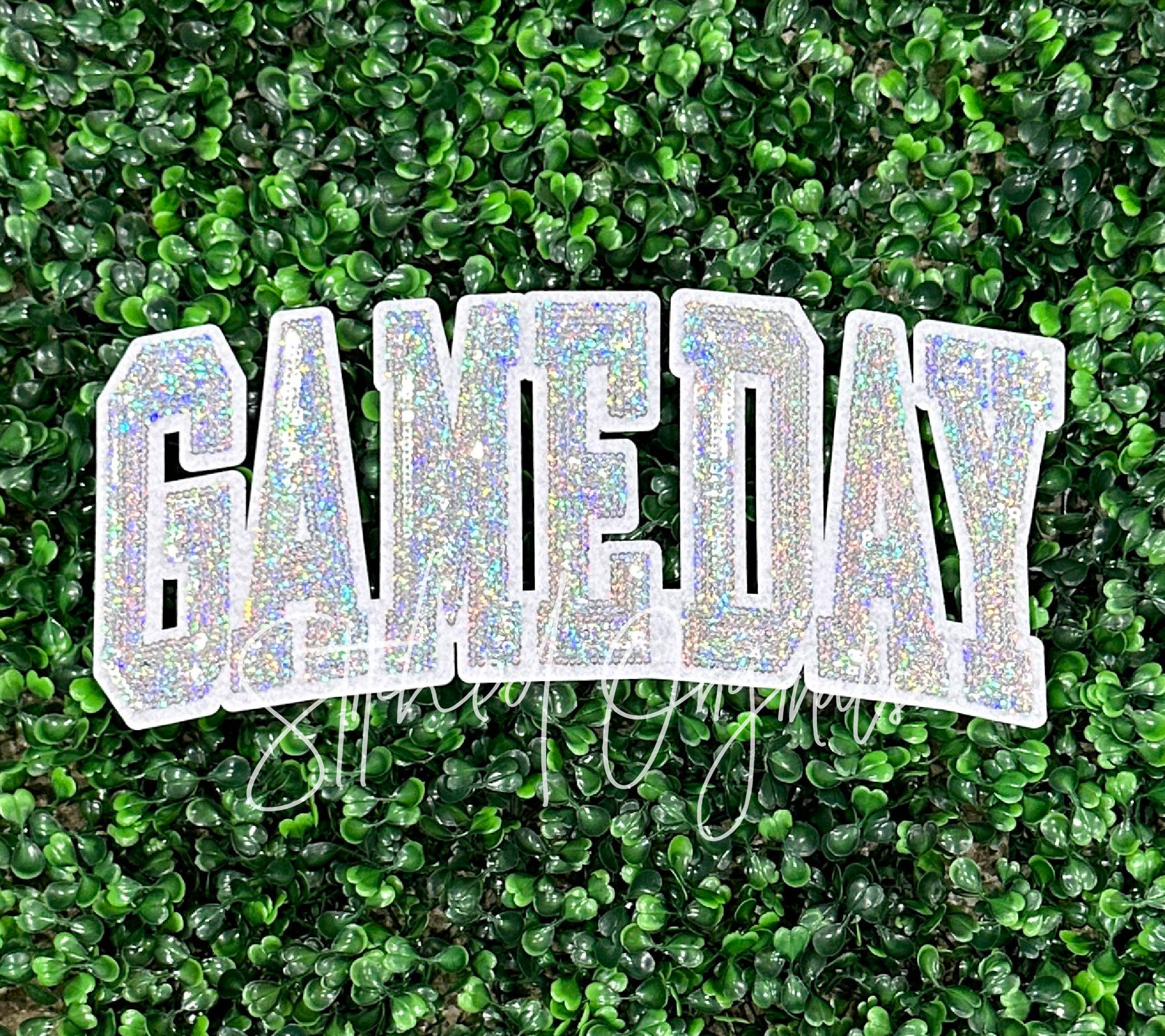 Stitched Originals - Wholesale Patch - Gameday Silver Sequin Patch, White Backing, DIY Patch, Iron 3