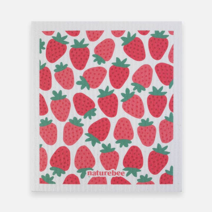 Swedish Sponge Dishcloth Strawberries for wholesale by NATURE BEE