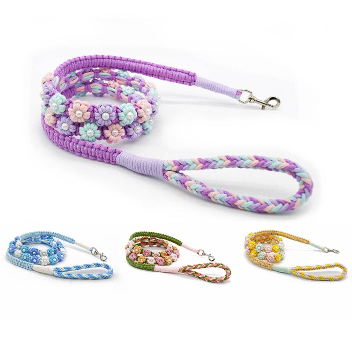 Cheerhunting - Wholesale Pet Leash - Dog - Loofie - Floral Braided Dog Leash9