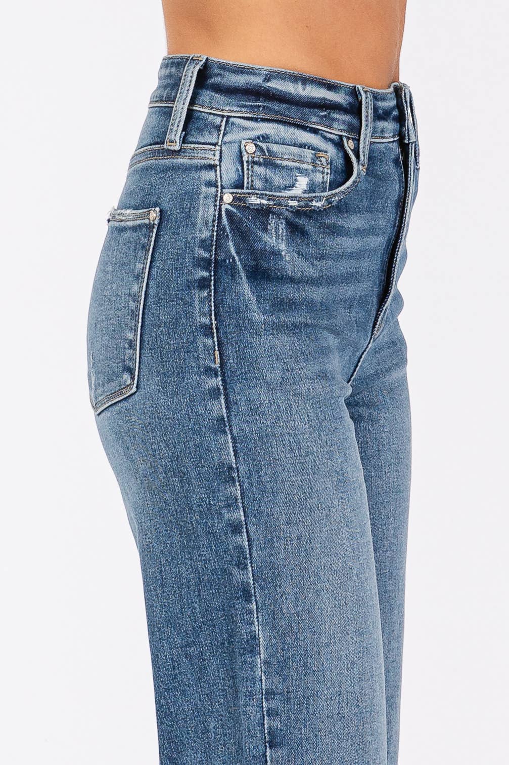 Petra153 – Großhandel Jeans – Damen – P1272T-MD HOHER BUND, ELASTISCH, GERADE, MIT BÜNDCHEN AM SAUM11