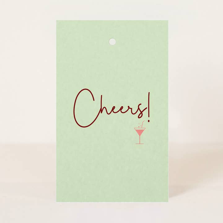 Label bright Cheers! for wholesale by My Paperstation