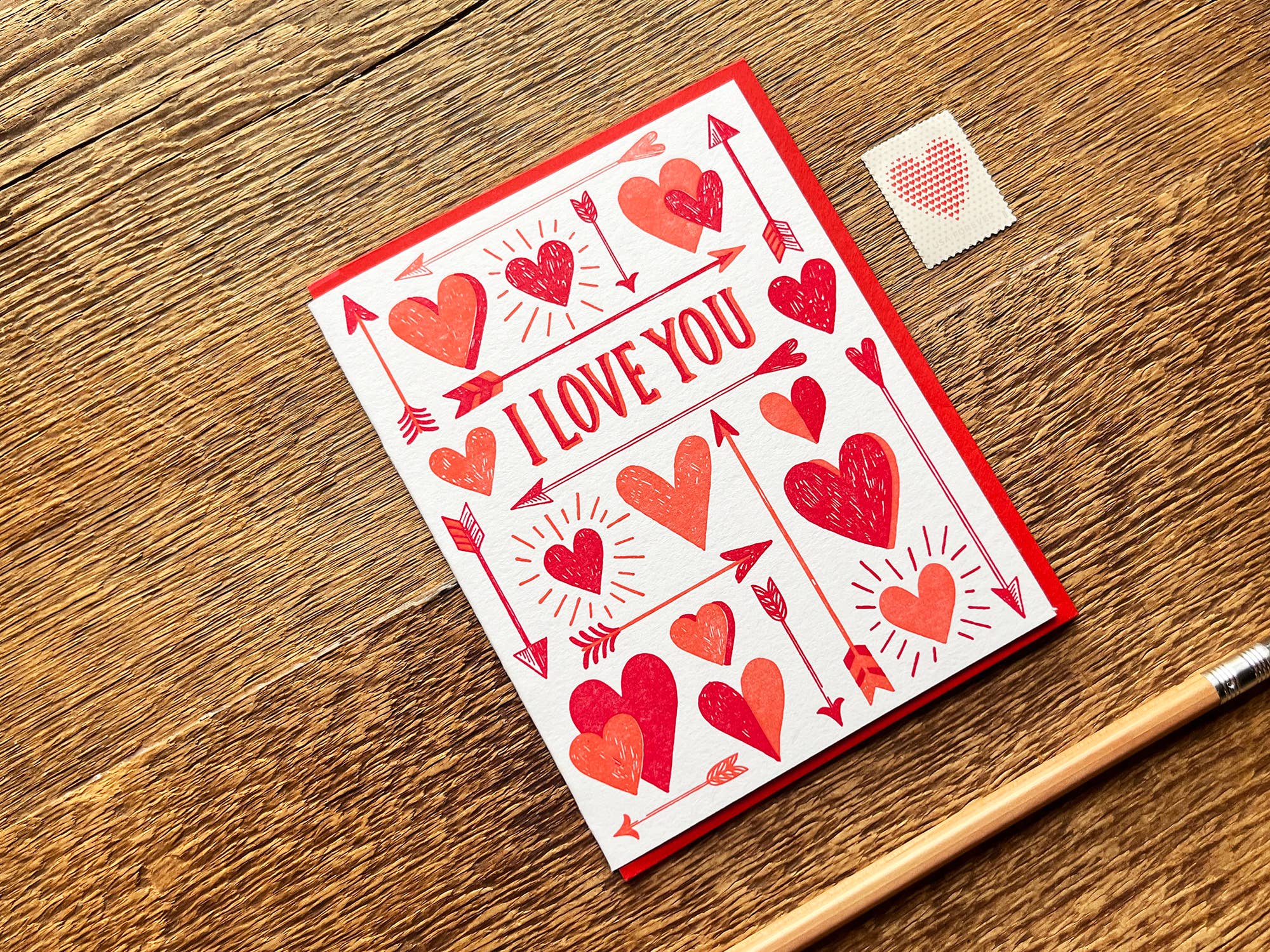 Noteworthy Paper & Press - Wholesale Love Card - I Love You Hearts and Arrows Card3