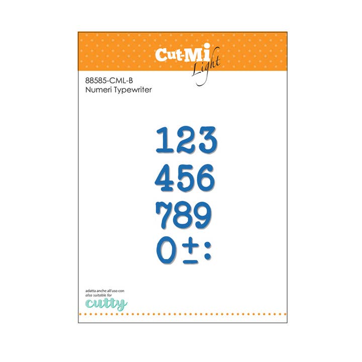 Thin Dies Typewriter Numbers for wholesale by Impronte D'Autore