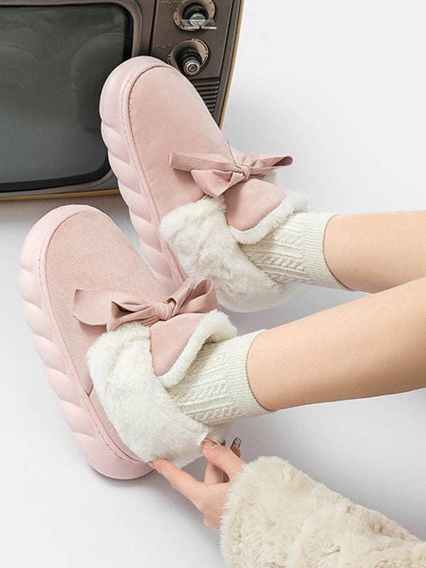 Plush Looks - Wholesale Booties - Women's - Casual Keep Warm Non-Slip Velvet Booties