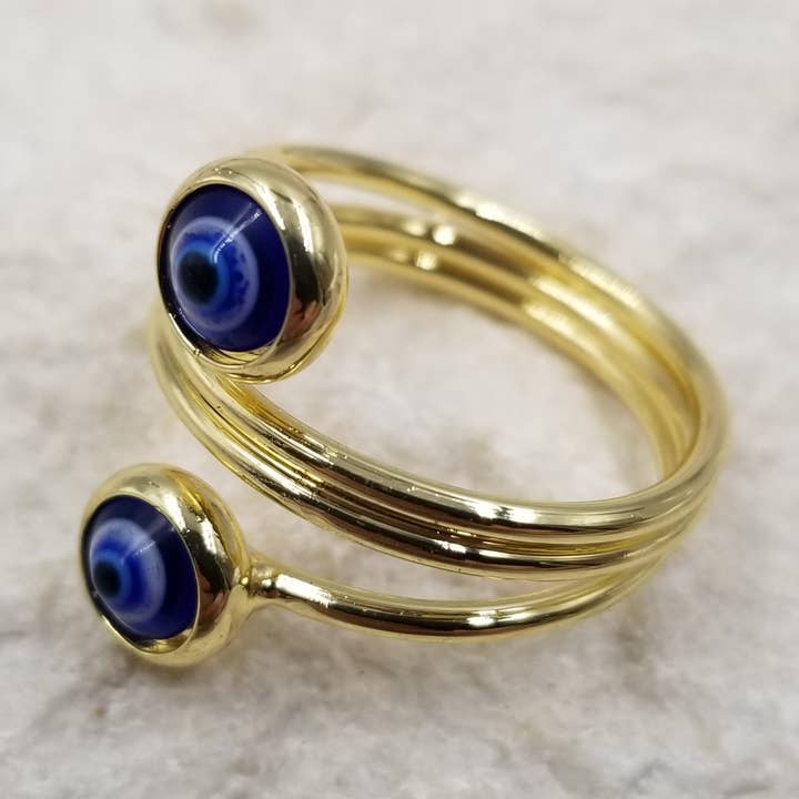 Evil Eye Ring for wholesale by Treasure Wholesale