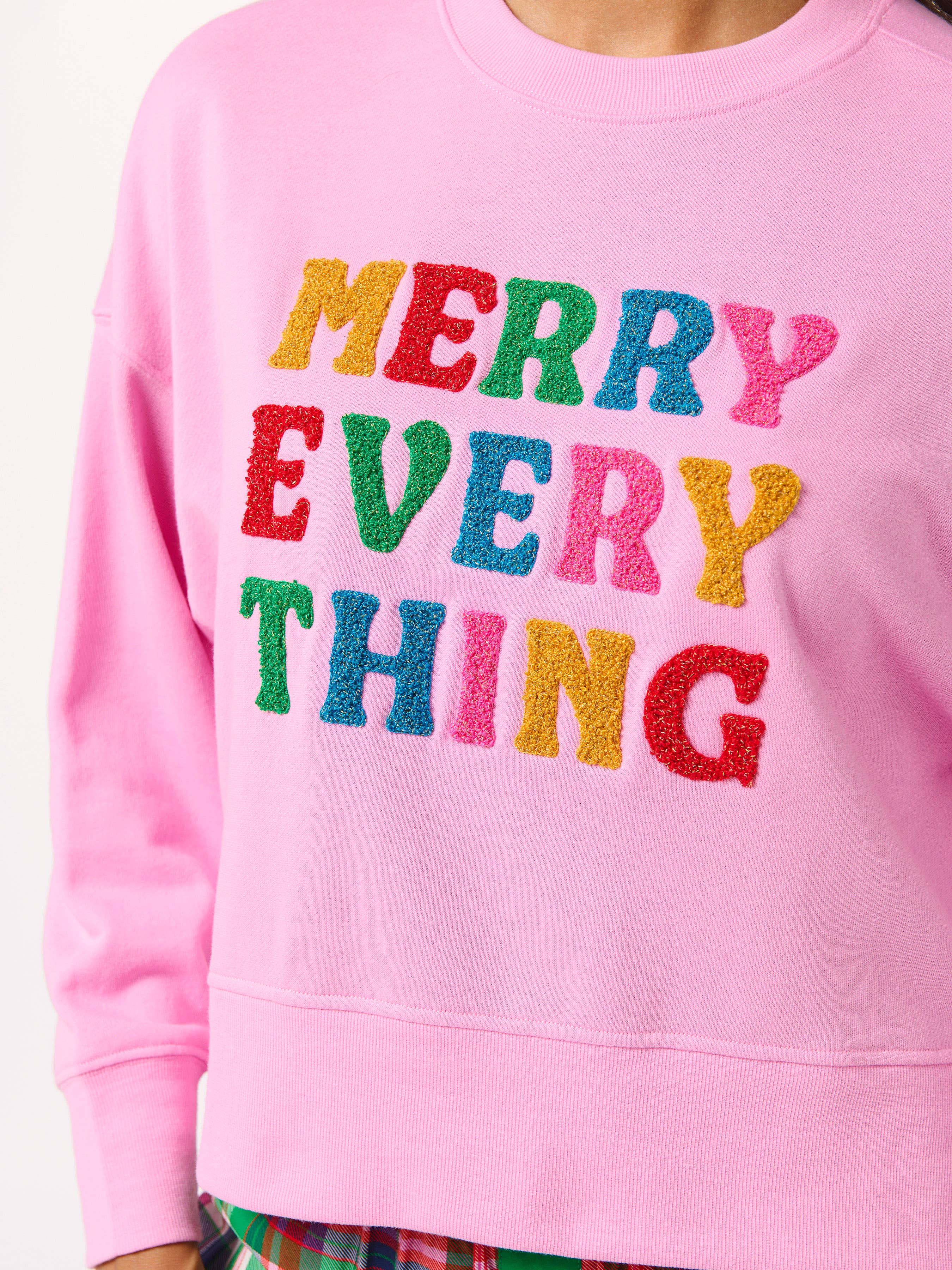 Shiraleah - Wholesale Sweatshirt - Women's - ASST/6 "MERRY EVERYTHING" RELAXED SWEATSHIRTS,CANDY PINK1