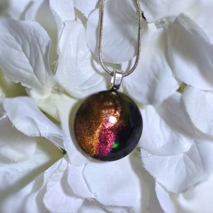 Flowing Energy, Glass Pendant and Necklace for wholesale by Studio 1153