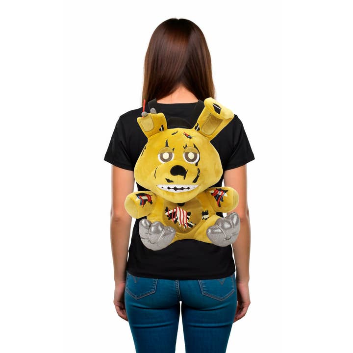 Bioworld Merchandising - Wholesale Backpack - Unisex - Five Nights at Freddy’s Springtrap Plush Mini Backpack with Glow-in-the-Dark Details6