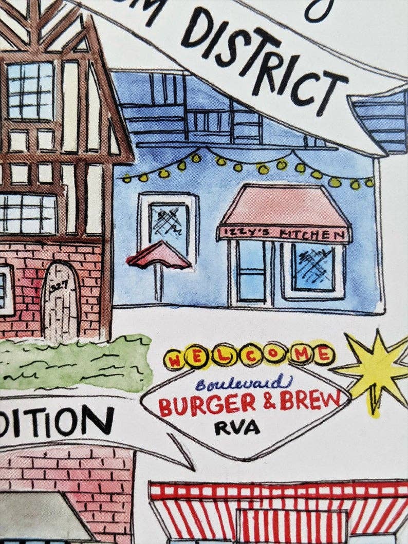 Mad Kitchen Co. - Venta al por mayor Ilustración - Barrios de Richmond Art Print4