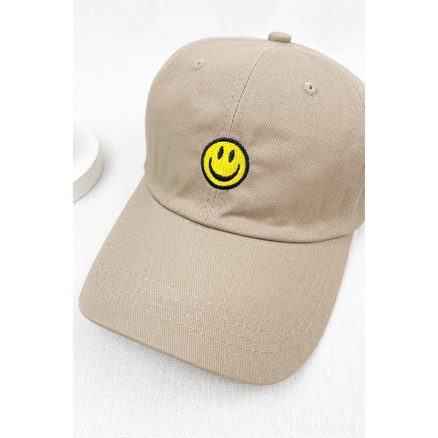 Love and Repeat - Wholesale Baseball Cap - Women's - Smile Face Embroidered Baseball Cap2