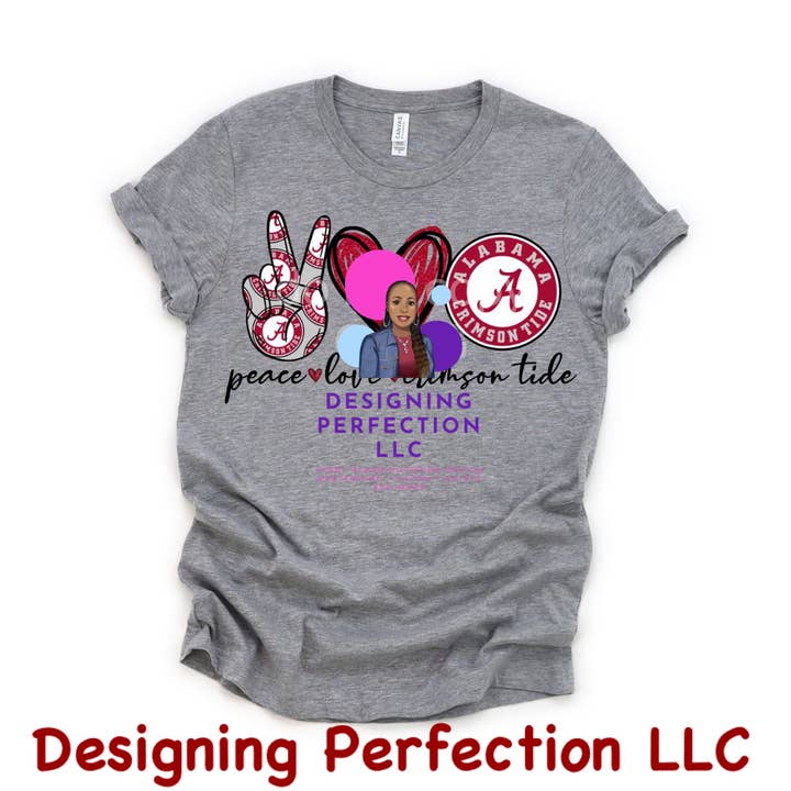 ¡Alabama! Amor de paz y marea rodante (28) para venta al por mayor de Designing Perfection LLC