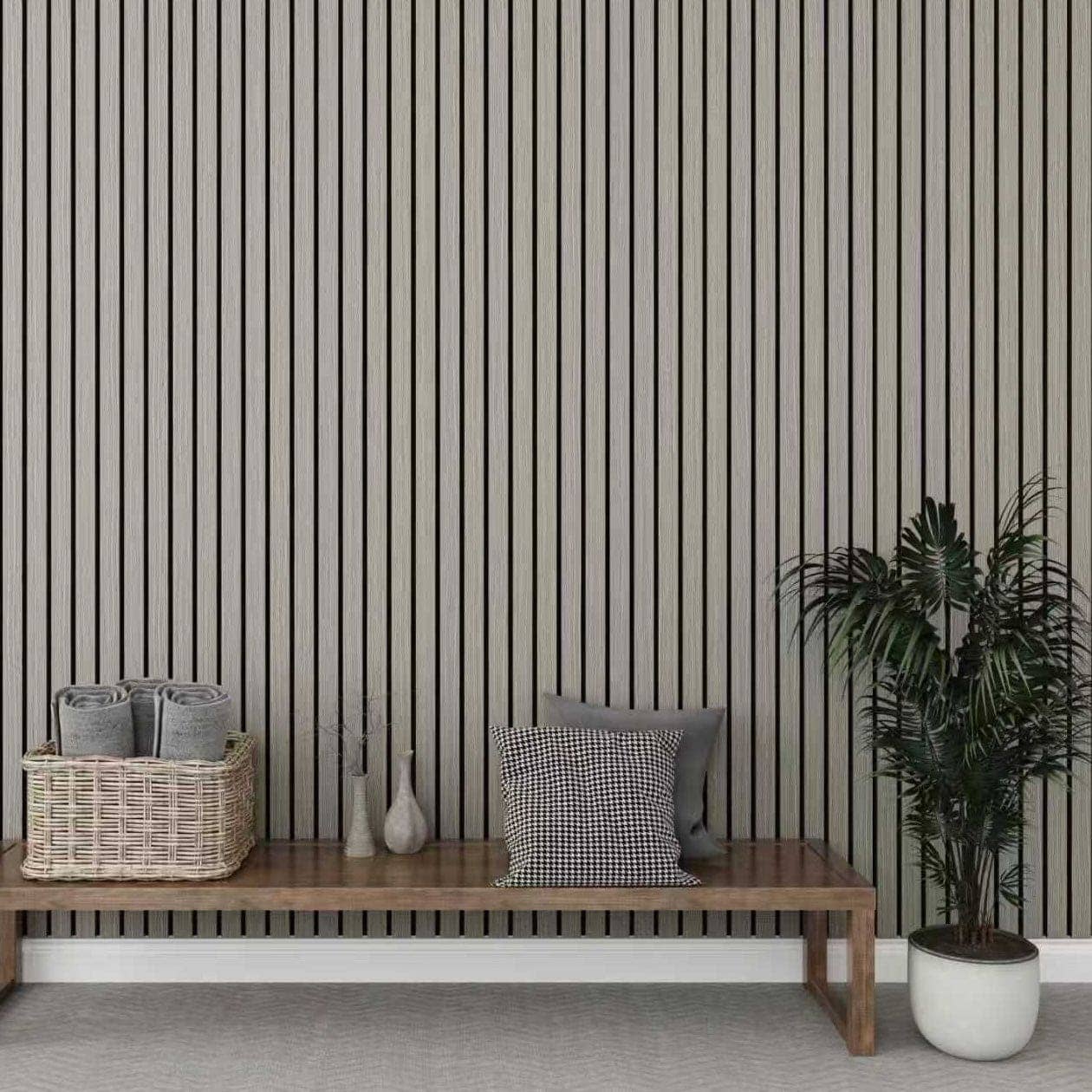 Jobu Home – wholesale Wall Accent – Grey Oak Acoustic Wall Panels1