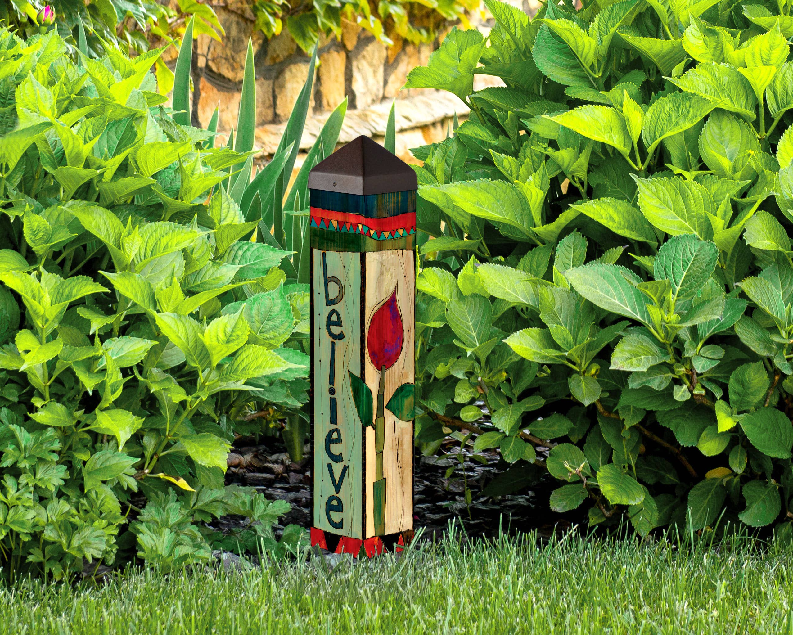 Studio M - Wholesale Garden/Lawn Stake - Believe 20" Art Pole1