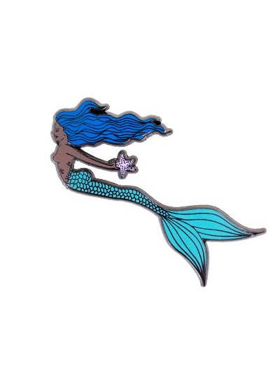 Enameled Pin - Seastar Mermaid for wholesale by Wings Hawaii