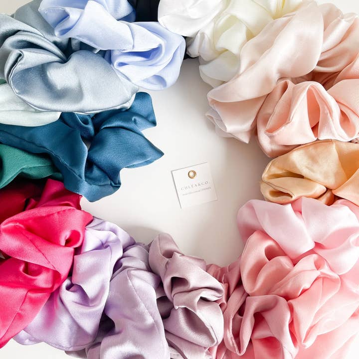 Mini Satin Scrunchies for wholesale by Chlea & Co.