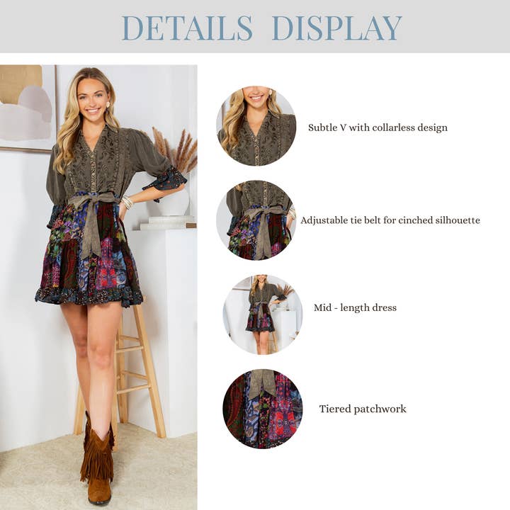 Grava Vintage Fusion: vestido de muñeca bordado a la piedra de venta al por mayor en Faire6