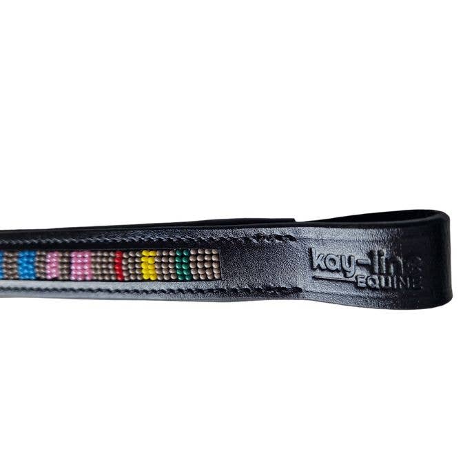 kay-line - Wholesale Horseback Riding Gear - Leather HORSE Browband FIRE & ASH1