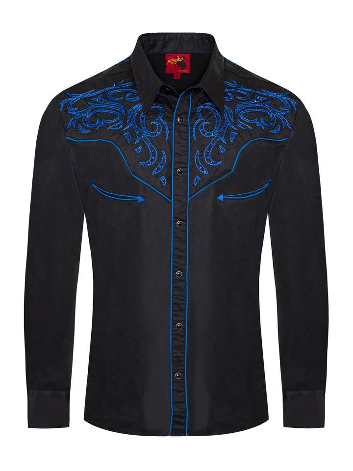 Men's Western Cowboy Embroidery Shirt for wholesale by Rodeo Clothing