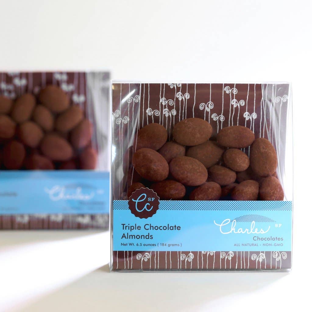Charles Chocolates - Vente Friandises enrobées de chocolat - Amandes au triple chocolat, 6,5 oz1
