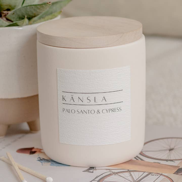 Palo Santo & Cypress Candle for wholesale by kansla