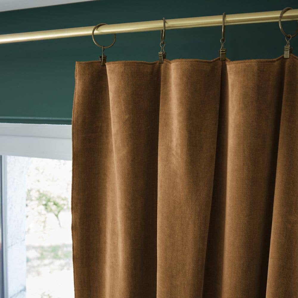 Housse De Rêve - Wholesale Curtain - Adjustable curtain 140x270 cm cotton velvet Camel2