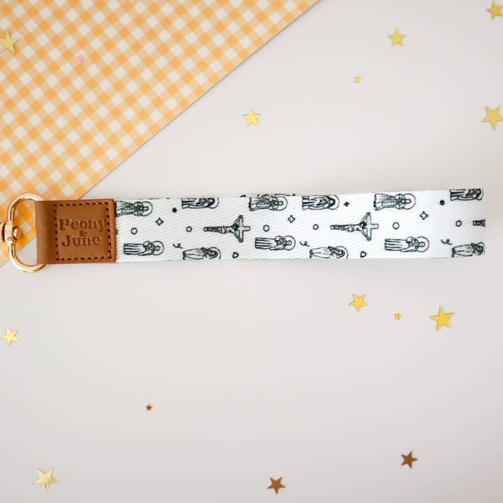 Jesus & Saint Pattern Wristlet for wholesale by Peony&June Illustration