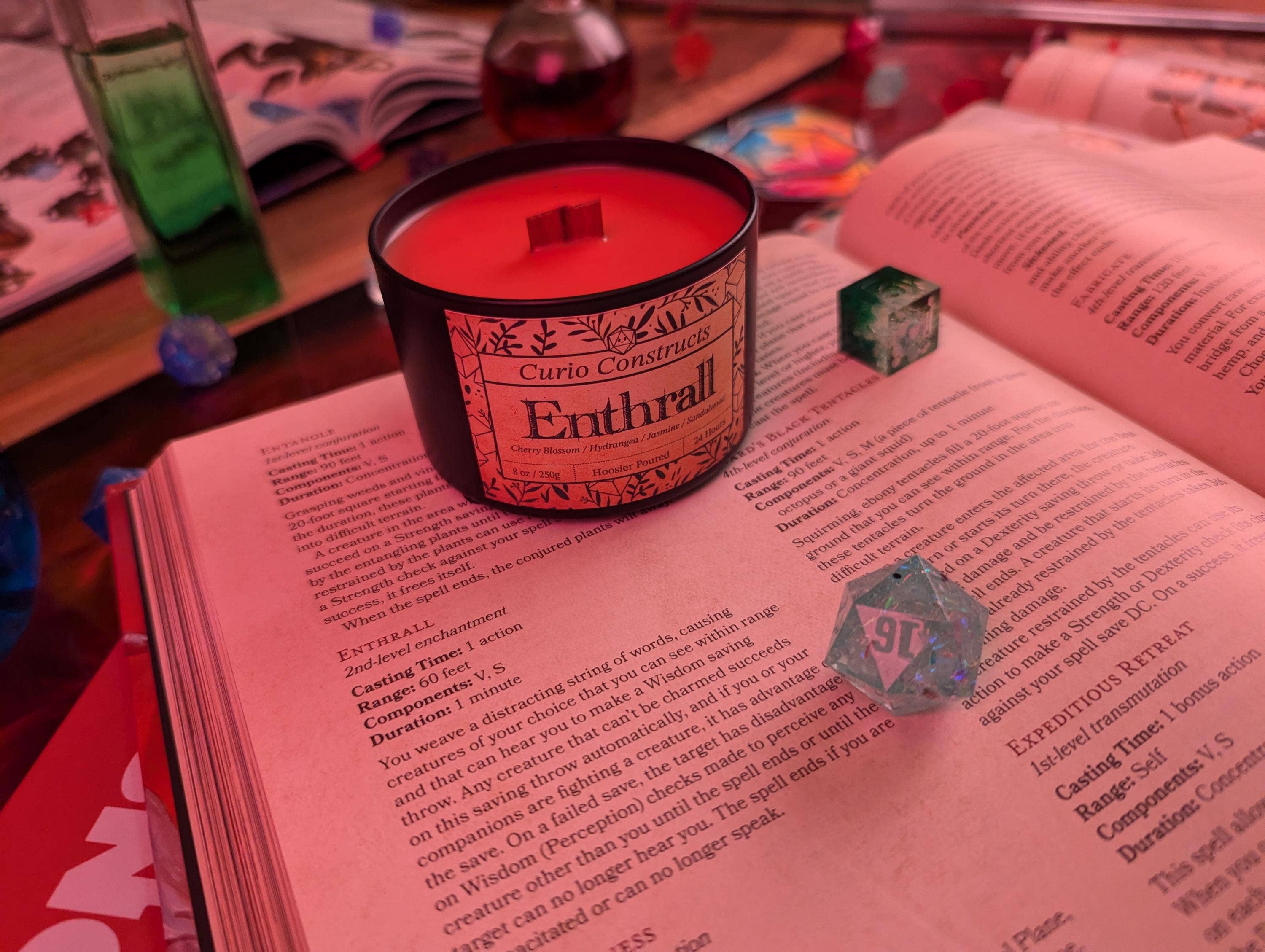 Curio Constructs - Wholesale Jar/Filled Candle - Enthrall | Fantasy Soy Wax Wood Wick Candle4