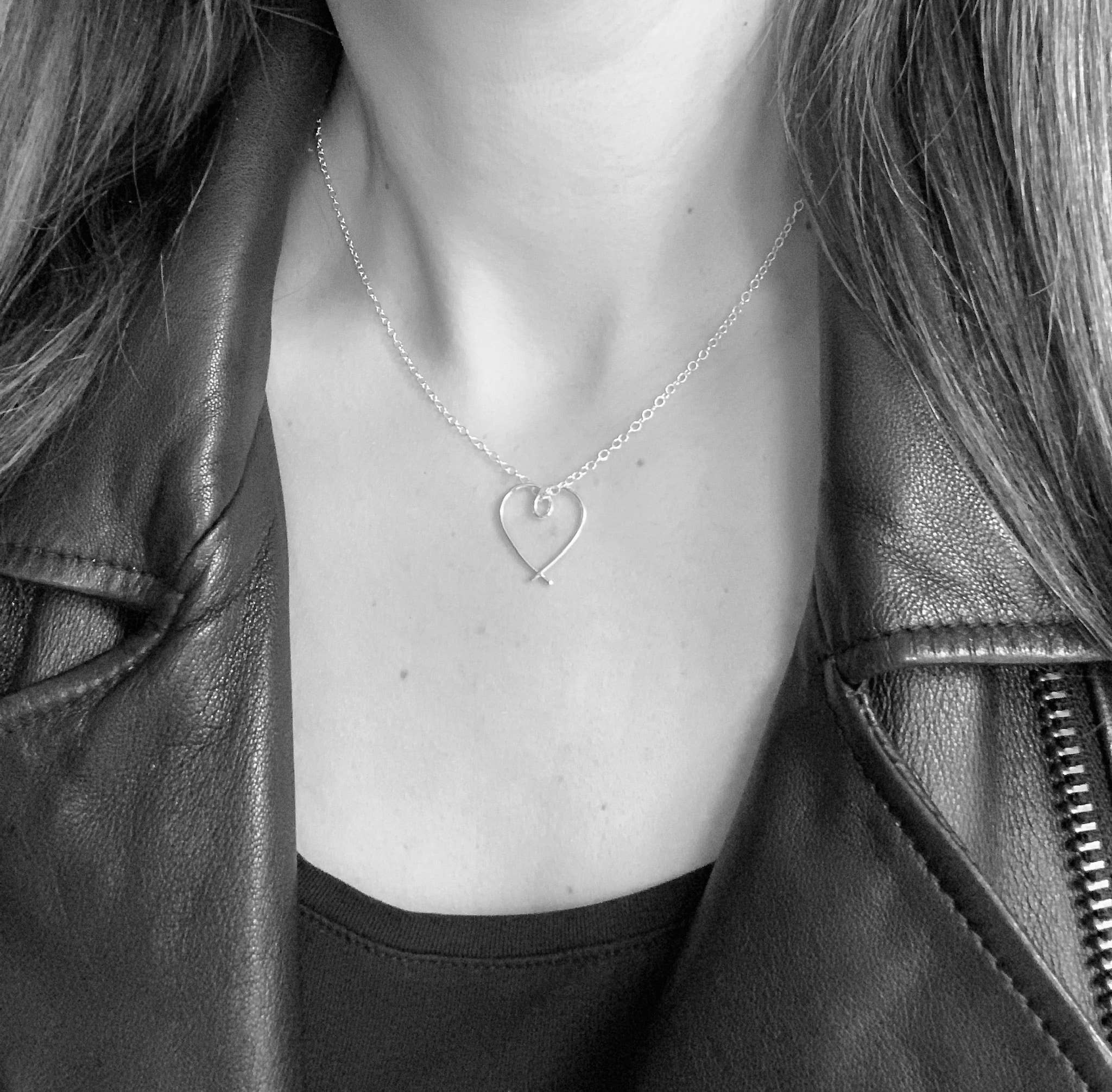 Verve Jewellery - Wholesale Pendant/Charm Necklace - Sterling silver heart necklace, silver heart pendant3