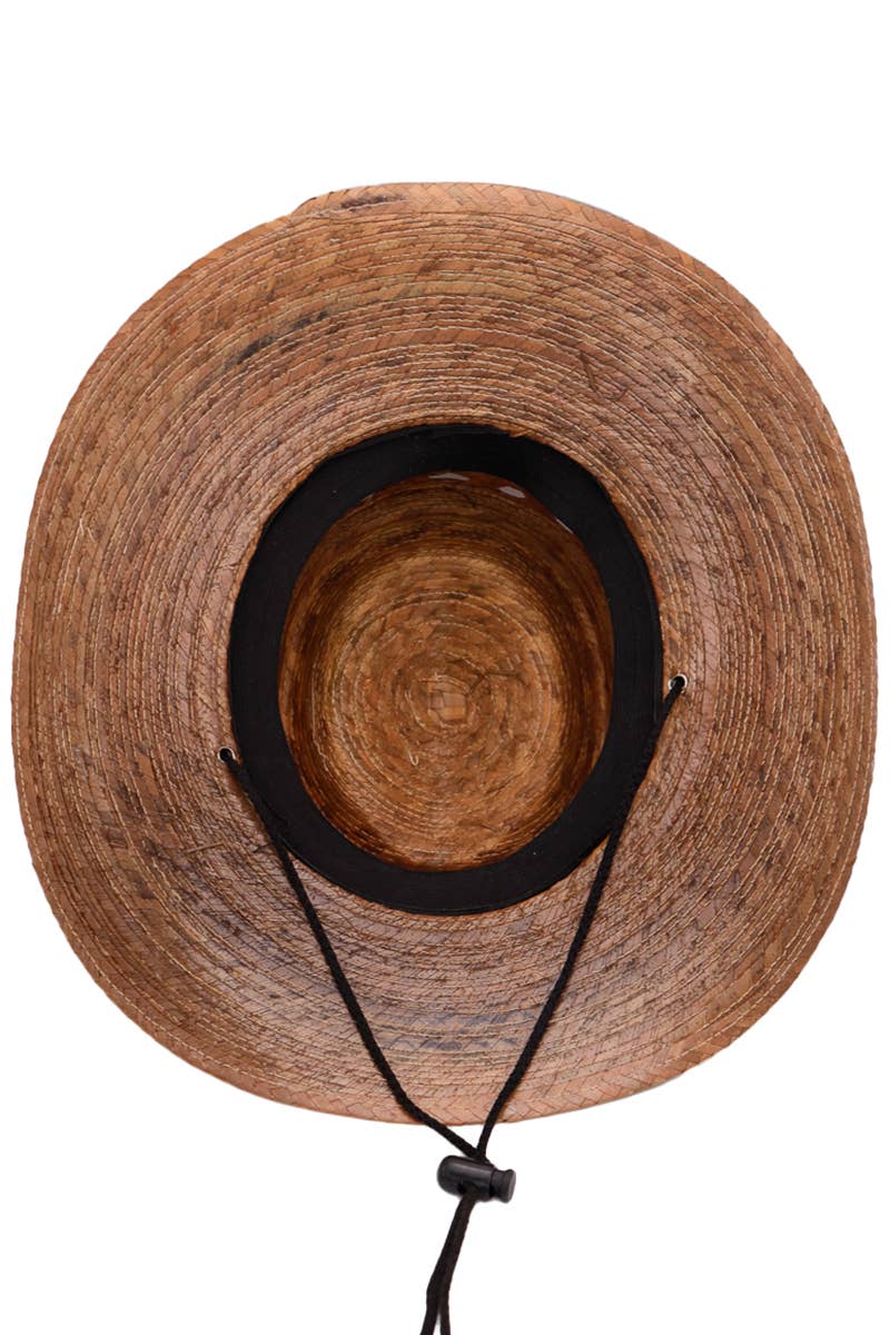 Cap Zone - Wholesale Cowboy Hat - Women's - Round Porkpie Crown Palm Straw Cowboy Hat16